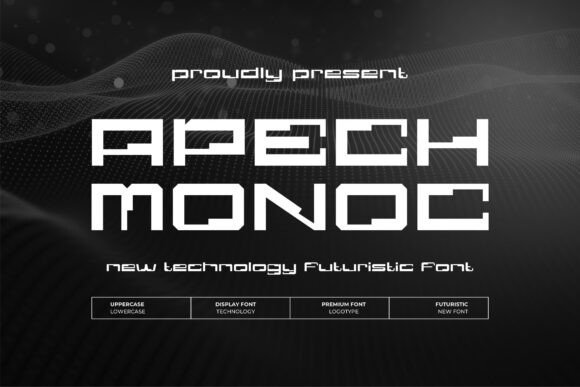 Apech Monoc: The Futuristic Display Font for Modern Crafters