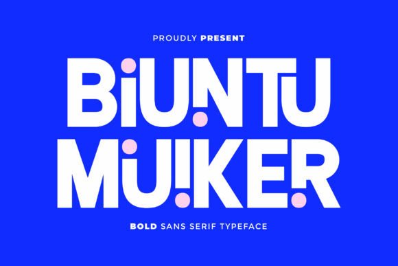 Biuntu Muiker: The Bold Sans Serif Font for Modern Crafters