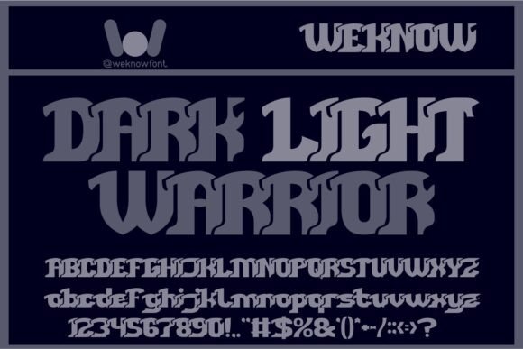 Dark Light Warrior: The Gothic Display Typeface for Bold Campaigns