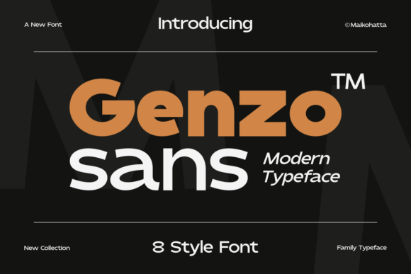 Genzo Typeface: The Modern Sans Serif Font for Smaller Brands