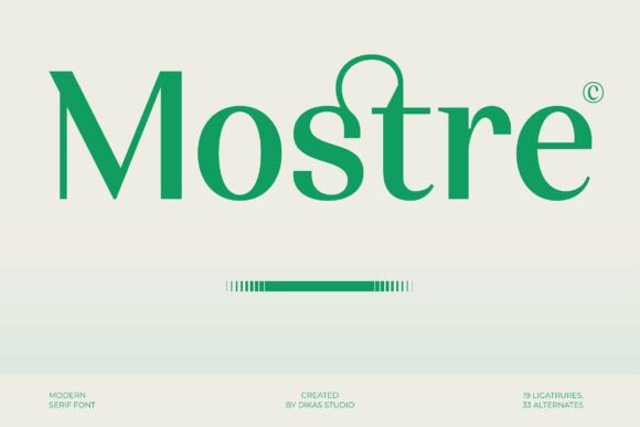 Mostre: A Modern Sans Serif Typeface for Editorial Design