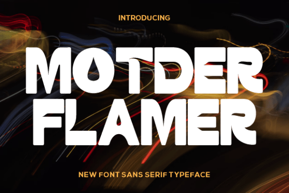 Motder Flamer: A Bold Sans Serif Font for Digital Impact