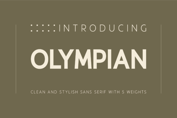 Olympian Typeface: Elevating Modern Web Design with Minimalist Elegance