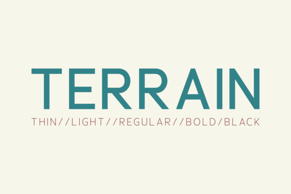 Terrain Typeface: The Minimalist Font for Polished Branding